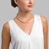 7.0-7.5mm Peach Freshwater Pearl Necklace - AAA Quality - Model Image