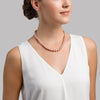 8.0-8.5mm Pink Freshwater Pearl Necklace - AAA Quality - Model Image
