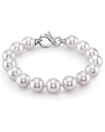 10-11mm White South Sea Pearl Bracelet - AAAA Quality