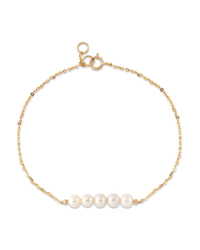14K Gold Freshwater Pearl Mei Bracelet - Model Image