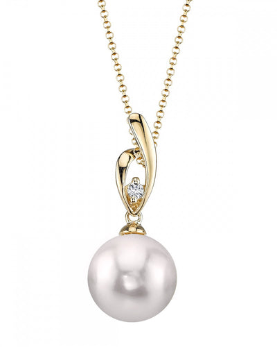 Akoya Pearl & Diamond Camila Pendant - Model Image