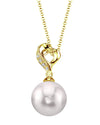 Akoya Pearl & Diamond Melissa Pendant - Model Image