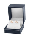 9mm Peach Freshwater Round Pearl Stud Earrings - Third Image