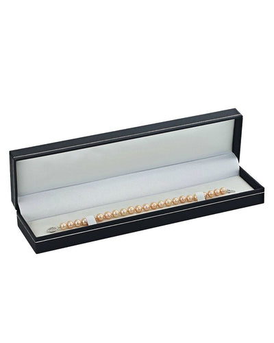 8.5-9.5mm Peach Freshwater Pearl Bracelet - AAA Quality - Third Image