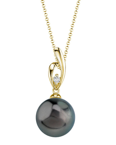 Tahitian South Sea Pearl & Diamond Lois Pendant - Secondary Image