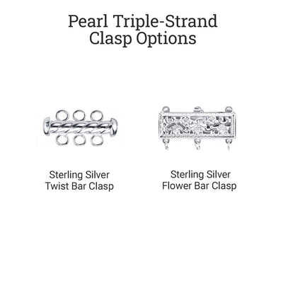 Triple-Strand Japanese Akoya Pearl Bracelet